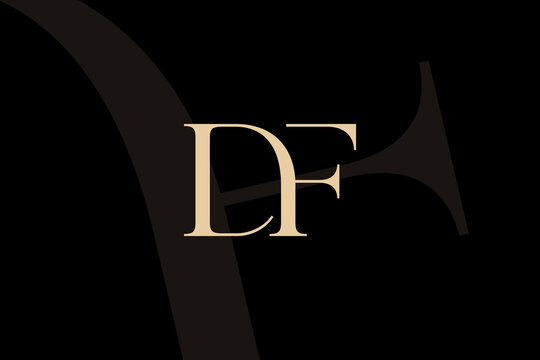 DF or FD letter logo icon design. Classic style luxury initials monogram.