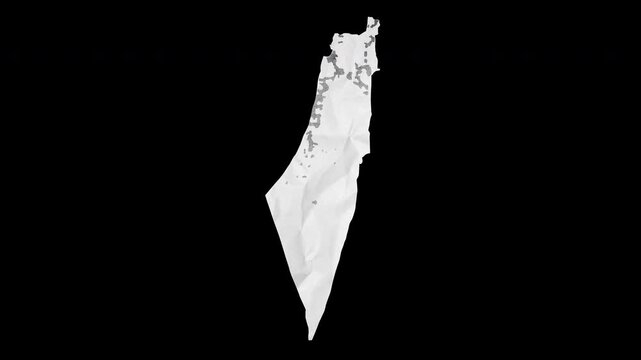 4K. PAGE TURN ANIMATION OF PAPER TEXTURE MAP. CONFLICT BETWEEN ISRAEL AND PALESTINE