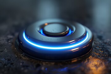 Futuristic glowing device glowing halo energy core sci fi tech next generation technology ui design