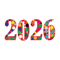 2026 modern typography design vector illustration