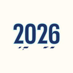 2026 modern typography design vector illustration