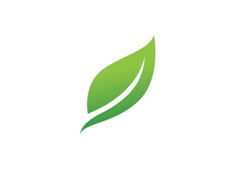 Green Leaf Graphic Representing Growth Nature and Environmental Concepts