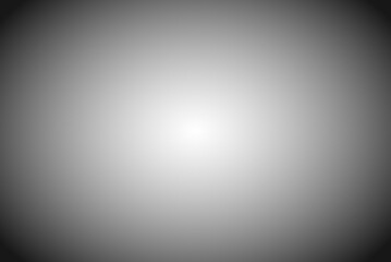 Black to white radial gradient background with smooth lighting fade effect on transparent background