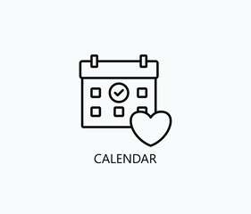 Calendar Icon Or Logo Isolated Vector Illustration