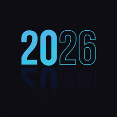 2026 modern typography design vector illustration