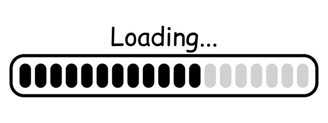 Vector image of a loading icon. Collection loading status. Loading progress icon. Loading progress. Element for your design.