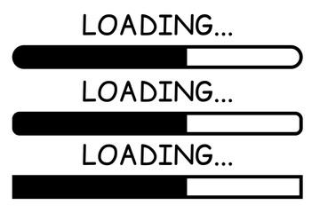 Vector image of a loading icon. Collection loading status. Loading progress icon. Loading progress. Element for your design.