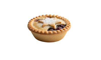 Mince pie with star topping powdered sugar small dessert holiday treat