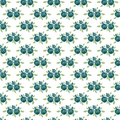 Blue Gradient Floral Pattern Background