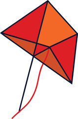 Colorful diamond kite vector illustration for outdoor fun