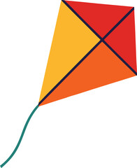 Colorful diamond kite vector illustration for outdoor fun