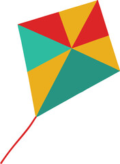 Colorful diamond kite vector illustration for outdoor fun