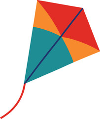 Colorful diamond kite vector illustration for outdoor fun
