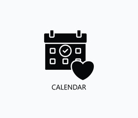 Calendar Icon Or Logo Isolated Vector Illustration