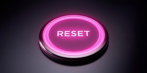 Glowing Pink RESET Button &ndash; Bold Symbol of Change and Control