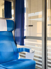 Empty seats in the train