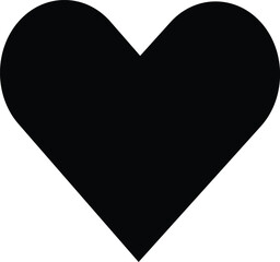 Black heart vector illustration scalable graphic icon