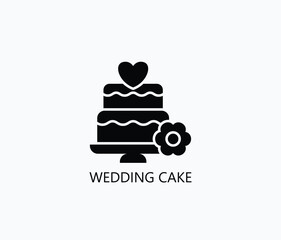 Wedding Cake Icon Or Logo Isolated Vector Illustration