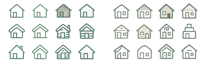 Collection of diverse house designs showcasing unique architectural styles and structures