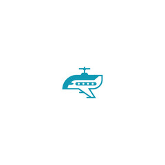 Airplane Water Valve Logo. Creative design.