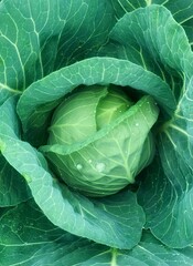 Green leaf background in close-up, natural foliage texture for eco design. Fresh young cabbage close-up, natural green vegetable texture, healthy organic food background.