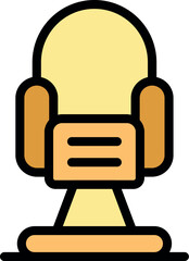 Barber chair waiting for customer in barbershop, ready for haircutting and shaving