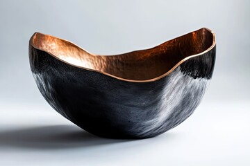 empty bowl on black background