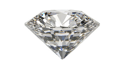 Fototapeta premium Sparkling Round Cut Diamond on Black Background gemstone