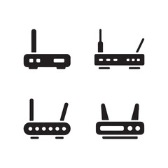 Modem Wireless Network Device Icons