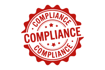 Official approved compliance stamp for business standards and regulations