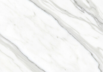 Obraz premium White Marble Surface with Diagonal Gray Veins
