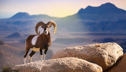 mountain goat on the rock