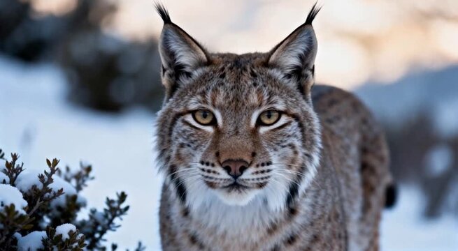 Lince ibérico en su h&aacute;bitat