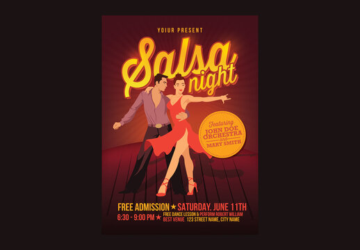 Salsa Night Flyer tamplate