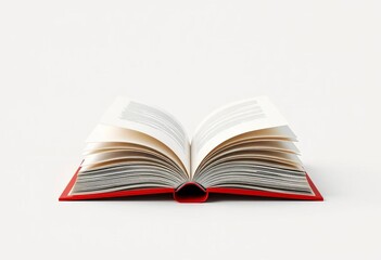 Fototapeta premium Sleek, minimalist open book icon on neutral background, information, graphic design