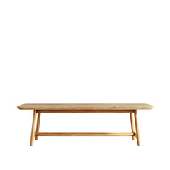 Sleek Minimalist Bench Design on White Background for Modern Interior Concepts