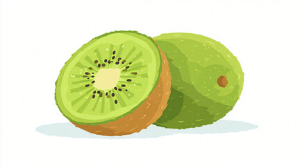 vector illustration of a kiwi fruit