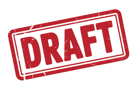 Official draft stamp approval for documents business project review