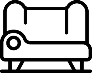 Sofa with rounded armrests and soft cushions offers a comfortable and stylish seating solution