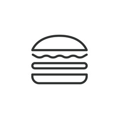 Junk food icon in line design. junk food, unhealthy, burger, fast food, nutrition, diet, health on white background vector. junk food editable stroke icon