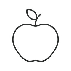 Fruit icon in line design. fruit, apple, nutrition, healthy, diet, lifestyle, wellness on white background vector. fruit editable stroke icon