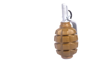 an Old Hand Grenade on white background
