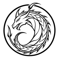 black and white tattoo design element