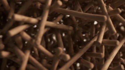 Abstract jumble of small beige bones