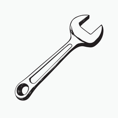 wrench isolated on white