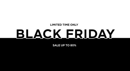 Obraz premium Bold black friday sale announcement with limited time offer