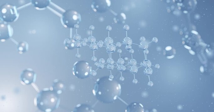 Oleic Acid rotating 3D model of e570, seamless looped video
