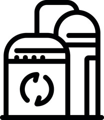 Recycling plant managing waste and promoting circular economy, contributing to environmental sustainability