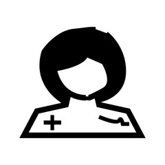 hospital employee woman vector illustration