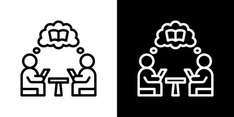 Team Study Icon Vector Illustration 